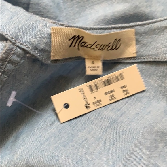 Madewell Denim Button-Down Cami Top - Picture 6 of 7